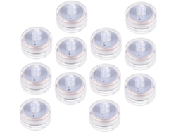 Juego de 12 velas LED impermeables con luz para decoración de fiestas e iluminación nocturna, lámpara Gokoco