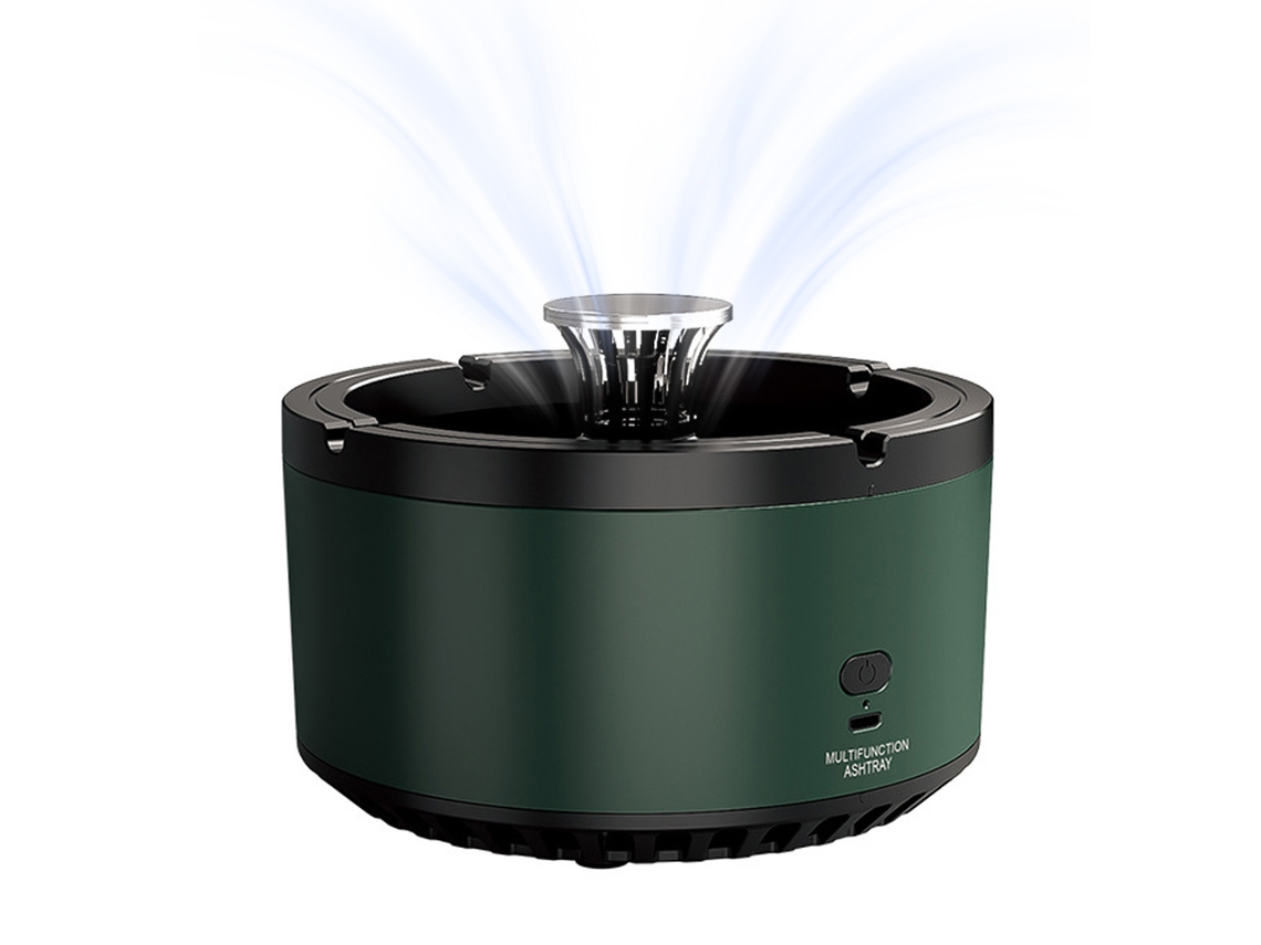 Cenicero purificador de aire sin humo, recargable por USB, extraíble, para el hogar, la oficina y el coche.