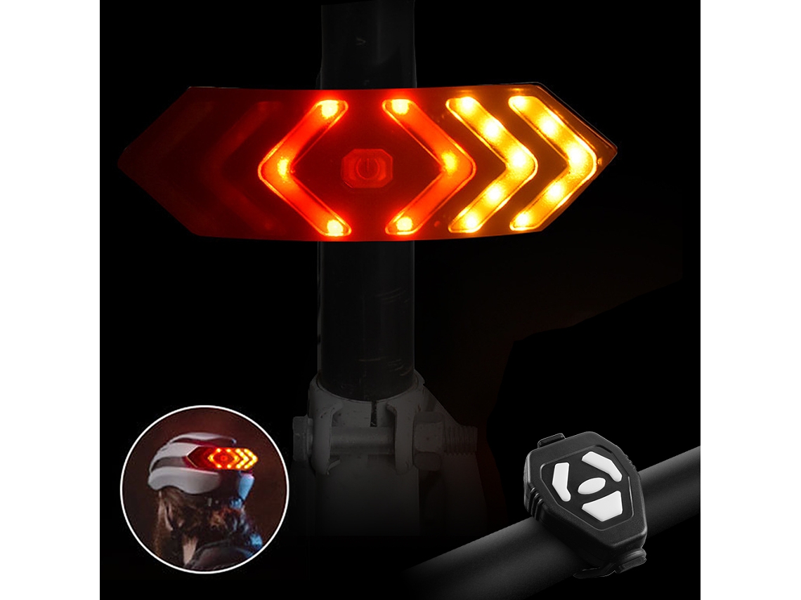 Luz Recargable Usb Para Casco Con Control Remoto Inalámbrico, Resistente Al Agua, Luz De Advertencia Para Bicicleta.