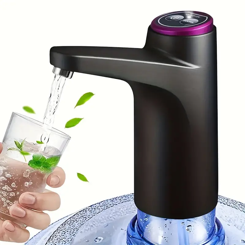 Bomba de agua eléctrica, apta para bombas de agua potable de 2 a 5 galones (negra), Chrui (aproximadamente de 2 a 5 litros)