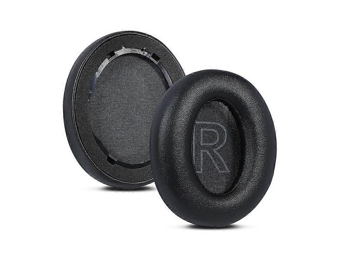 Juego de estuches para auriculares de piel sintética de 2 piezas para Anker Soundcore Life Q20 (negro)