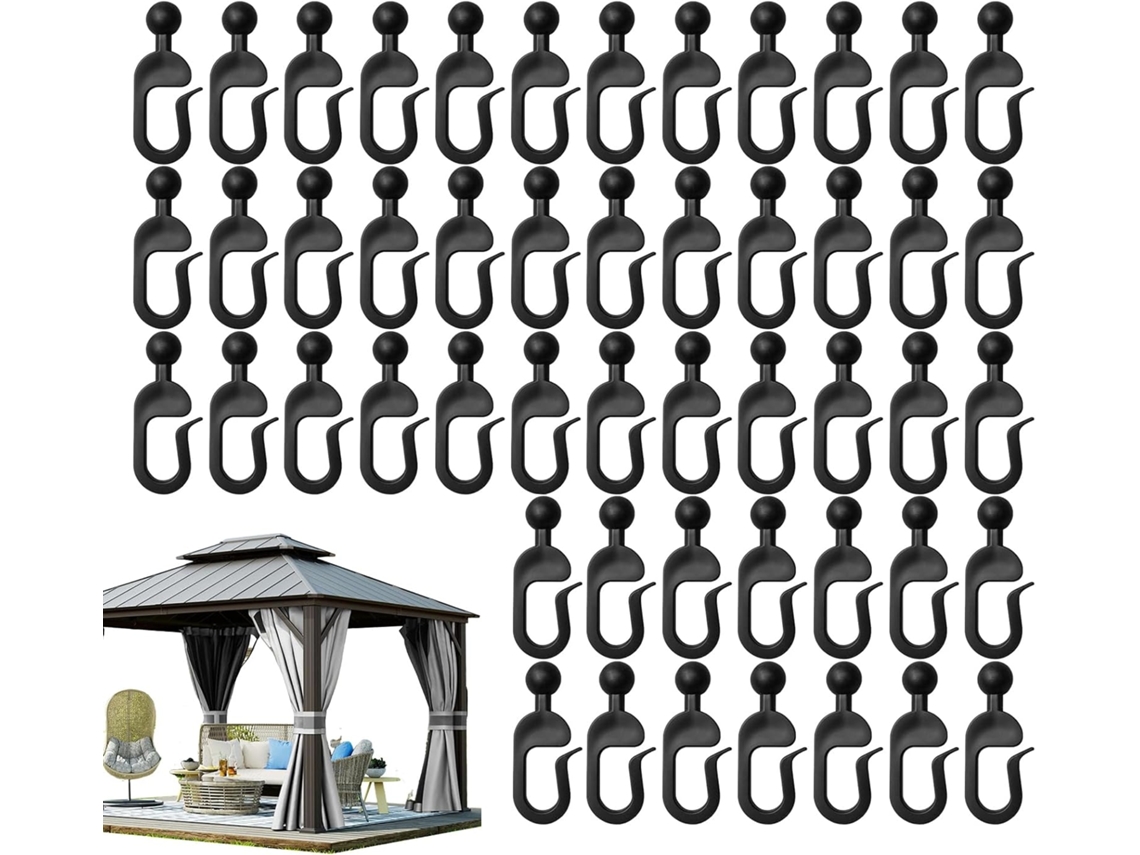 Ganchos Para Terrazas, Ganchos Para Cortinas De Ventanas, Anillas Multiusos Para Cortinas De Pérgola, Colgadores