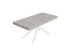 Mesa extensible Niket Cashmere 180/284x90 cm con patas blancas Itamoby
