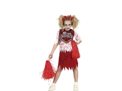 Disfraz de Niña GUIRCA Cheerleader De Zombi Rojo y Blanco  (7 - 9 años)