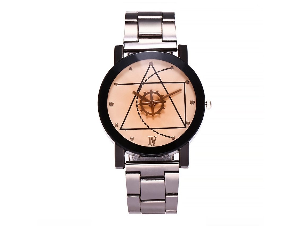 Reloj De Pulsera Analógico De Cuarzo Redondo De Aleación Para Hombre, Estilo Moderno, Blanco.