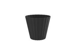 PLASTIKEN 89001 - Maceta Redonda Colección DORIC Medida 18 cm 25L Antracita