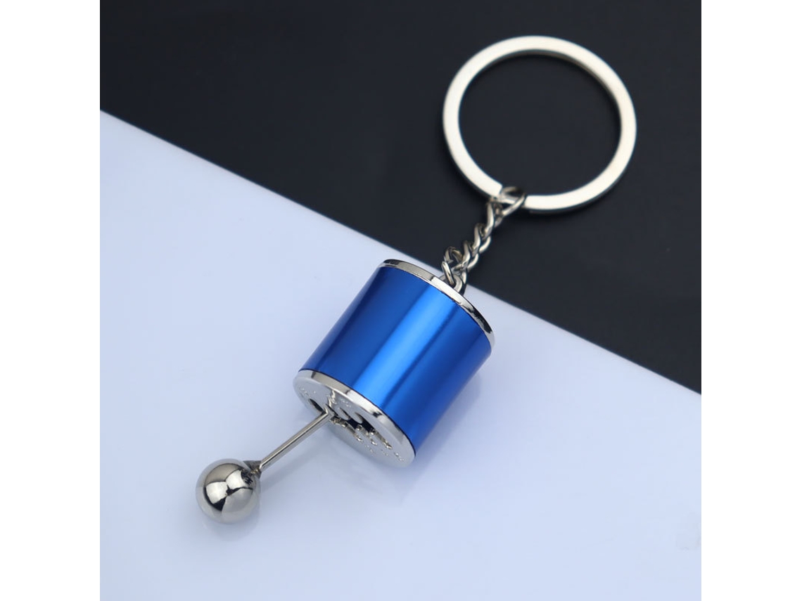 Colgante De Palanca De Cambios De Metal, Llavero Creativo, Azul*