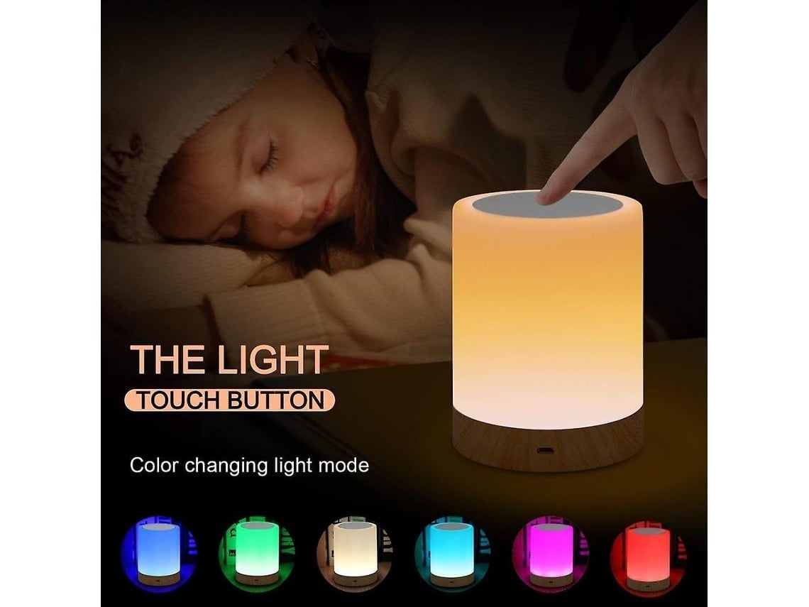 Lámpara Led Compacta Lámpara Led De Colores Para Mesita De Noche Iluminación Ambiental Táctil