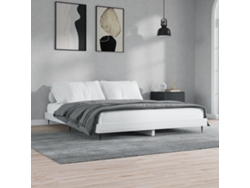 Estructura De Cama Madera De Ingeniería Blanco Brillo 150x200cm