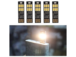 Luz Led Usb Para Teclado De Portátil, 6 Led Superbrillantes Con Regulador De Intensidad, Ajustable, Luz Blanca Cálida.