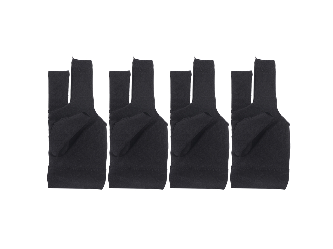 Danu2026-4pcs Guantes De Billar Snooker Unisex Para Taco De Pool, Mano Izquierda/derecha, Tres Dedos Abiertos