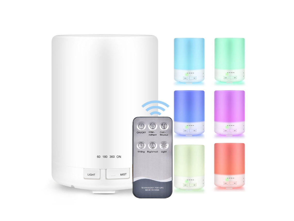 Humidificador De 300 Ml De Óleo Essencial Com 7 Cores De Fragrância*