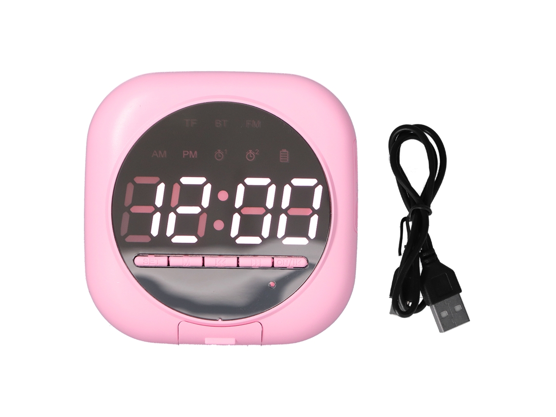 Reloj Bluetooth (alarma dual, altavoz de graves)
