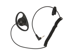 Fone De Ouvido D Shape Lado Único Com Gancho Auricular E Design Enrolado 3.5mm Para Celulares Mp3 Mp4