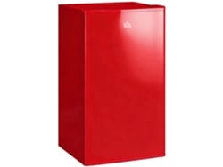 Mininevera de 91 litros, puerta reversible, congelador, clase energética E, 0-10 °C, silenciosa, práctica, de libre instalación, roja.