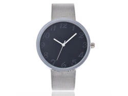 Reloj De Cuarzo De Moda Para Mujer Con Brazalete De Acero K083-g (plata Y Blanco)