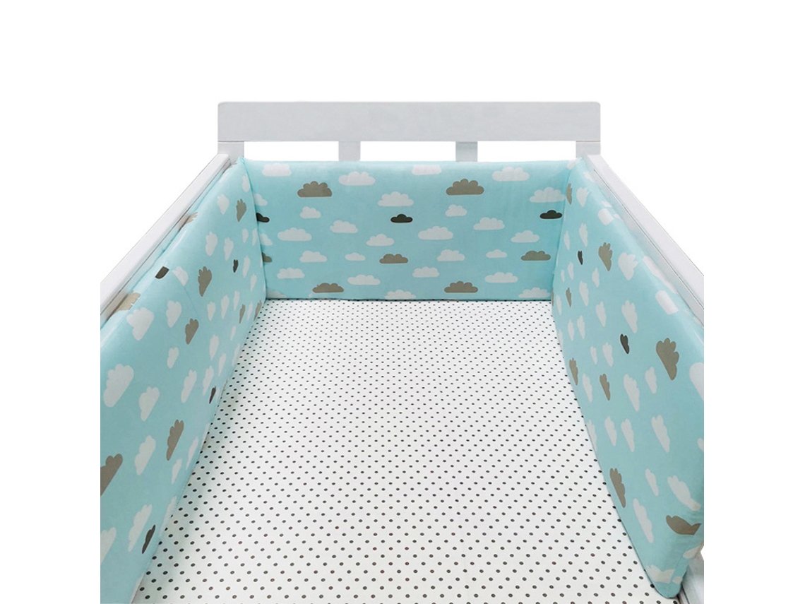 Protector de cuna para bebé, barrera de algodón para recién nacidos, litera trenzada, cuna para bebé