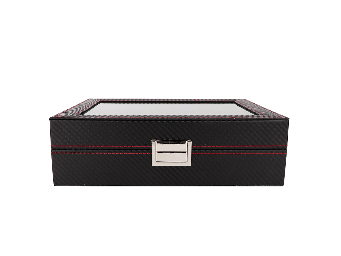 Caja De Almacenamiento Y Exhibición Portátil Para Relojes De Viaje 10 Compartimentos