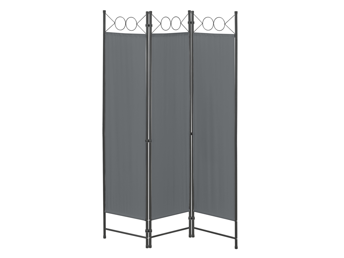 Biombo Separador de 3 Paneles Saragossa 171 x 120 cm Gris oscuro [EN.CASA]