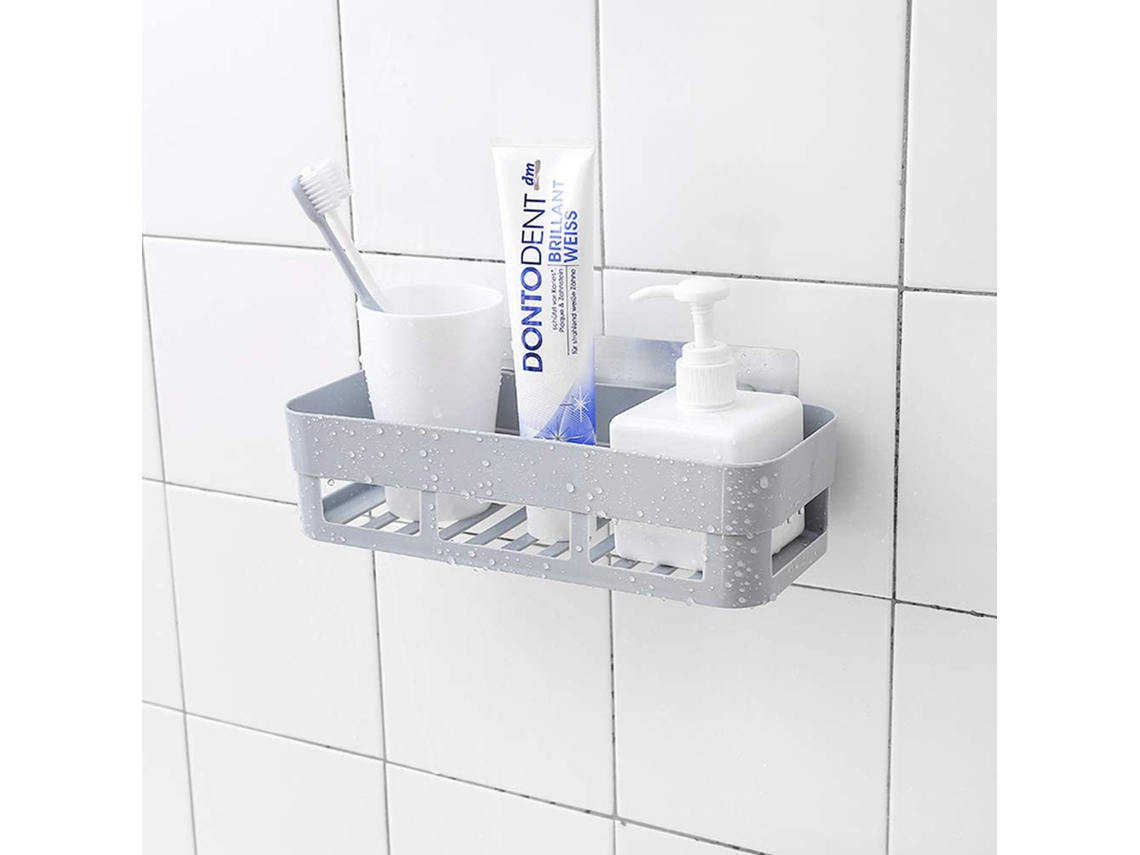 KOFIHETY Estante Adhesiva para Baño para Casa, Gris