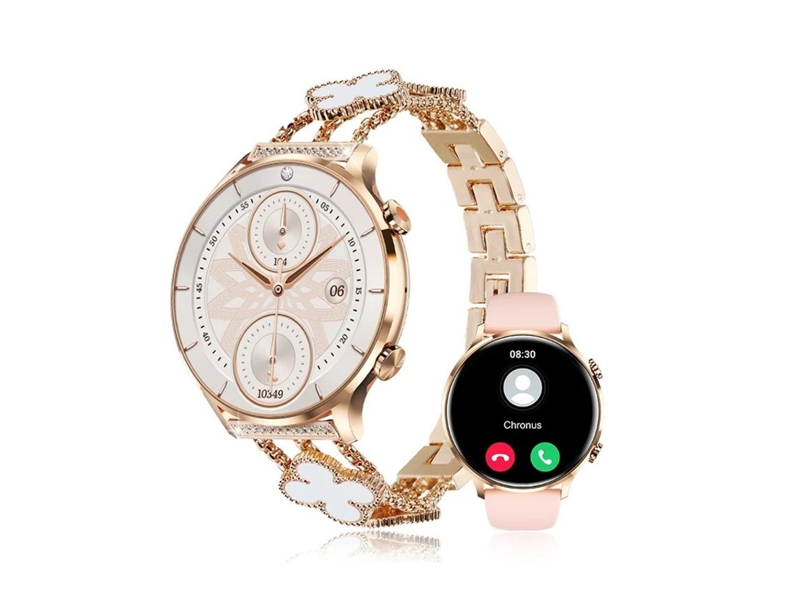 Reloj inteligente QS40 TFT de 1,39 pulgadas para mujer con seguimiento de salud, función de llamada Bluetooth, dorado, para mujer Yizhood