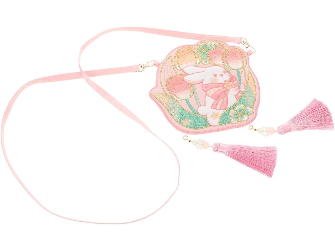 Bolsa De Ombro Com Coelho Bordado À Mão, 100 Cm, Para Meninos, Meninas E Crianças Pequenas. Bolsa Pequena Para Carregar Na Mão.
