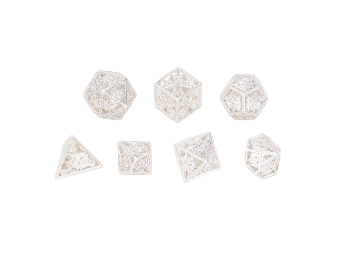 Ats-7 Piezas De Dados Huecos De Cobre Poliedricos Para Juegos De Rol Y Fiesta Adulta En Bar