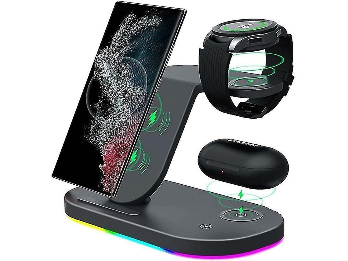 Estación De Carga Inalámbrica 3 En 1 Para Samsung Galaxy S22/s22+/s22 Ultra, Reloj Y Auriculares (2025)