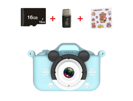 ELKUAIE Cámara digital para niños HD 2000W pixel frontal y trasera cámara dual mini cámara