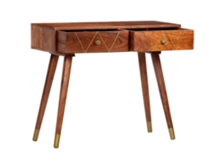 Mesa Consola De Madera Maciza De Acacia 90x35x76 Cm