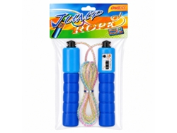 Corda De Saltar Com Contador - Rainbow Cord Qnexx 692060 Azul + Arco-íris
