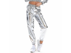 2026-pantalones Casuales De Moda Holográfica Para Mujer Con Estilo Cool Y Brillo Para Club Y Calle