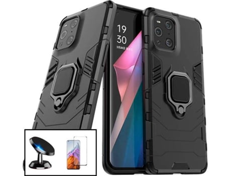 Carcasa, Protector y Soporte Oppo Find X3 Pro PHONECARE Military Defender Negro
