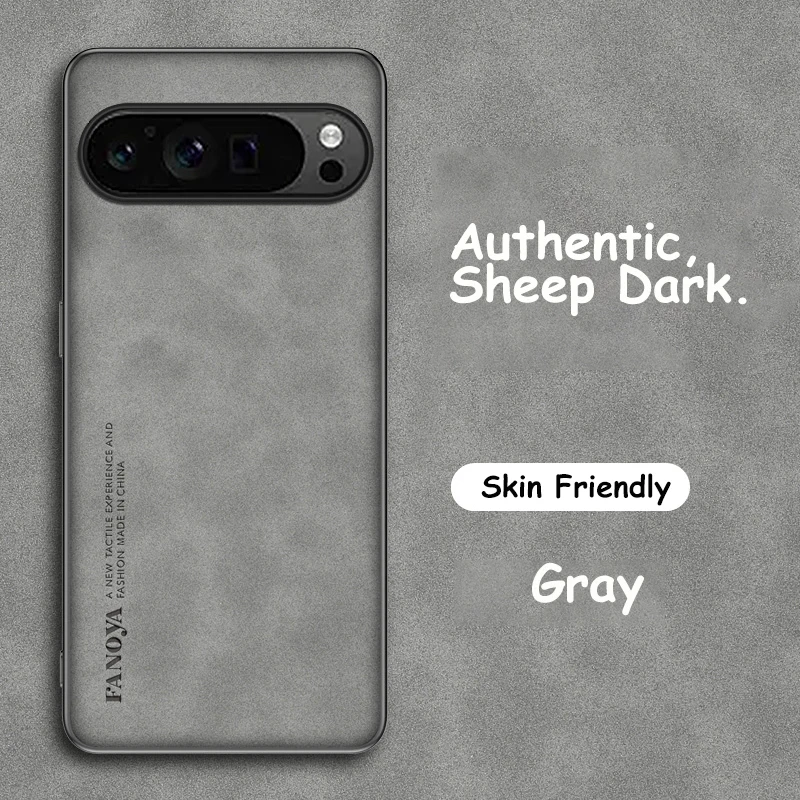 (gris, Google Pixel 6 Pro) Funda De Lujo De Piel Sintética Pu De Color Sólido Antideslizante, Carcasa Protectora Mate Suave A Prueba De Caídas