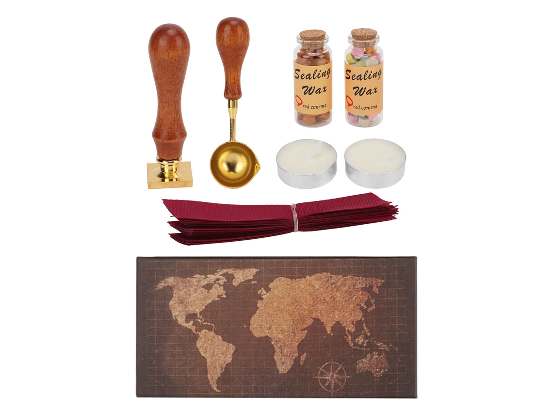 Kit De Sello De Cera Retro Europeo Multicolor Para Sellar Cartas Regalo De Cumpleaños Estudiante