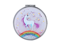 Espejo De Maquillaje Mini Portátil De Estilo Retro Doble Cara Plegable Compacto De Bolsillo