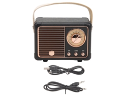 2026-altavoz Bluetooth Retro Portátil Inalámbrico Con Batería 400mah Para Hogar Y Exterior Negro