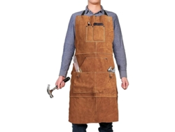 Delantal De Cuero Para Carpintería Con 6 Bolsillos, Delantal De Trabajo Resistente Al Calor Y Llama, Ajustable De M A Xxl Para Hombre Y Mujer