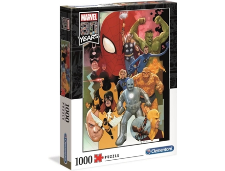 Puzzle CLEMENTONI Marvel 80Th Anniversary (Edad Mínima: 10 Años - 1000 Piezas)