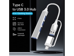 Conector Usb C Hub 4 Puertos Usb 3.0 Estación De Acoplamiento Ultra Delgado Divisor Para Laptop Macbook Pro Ps4
