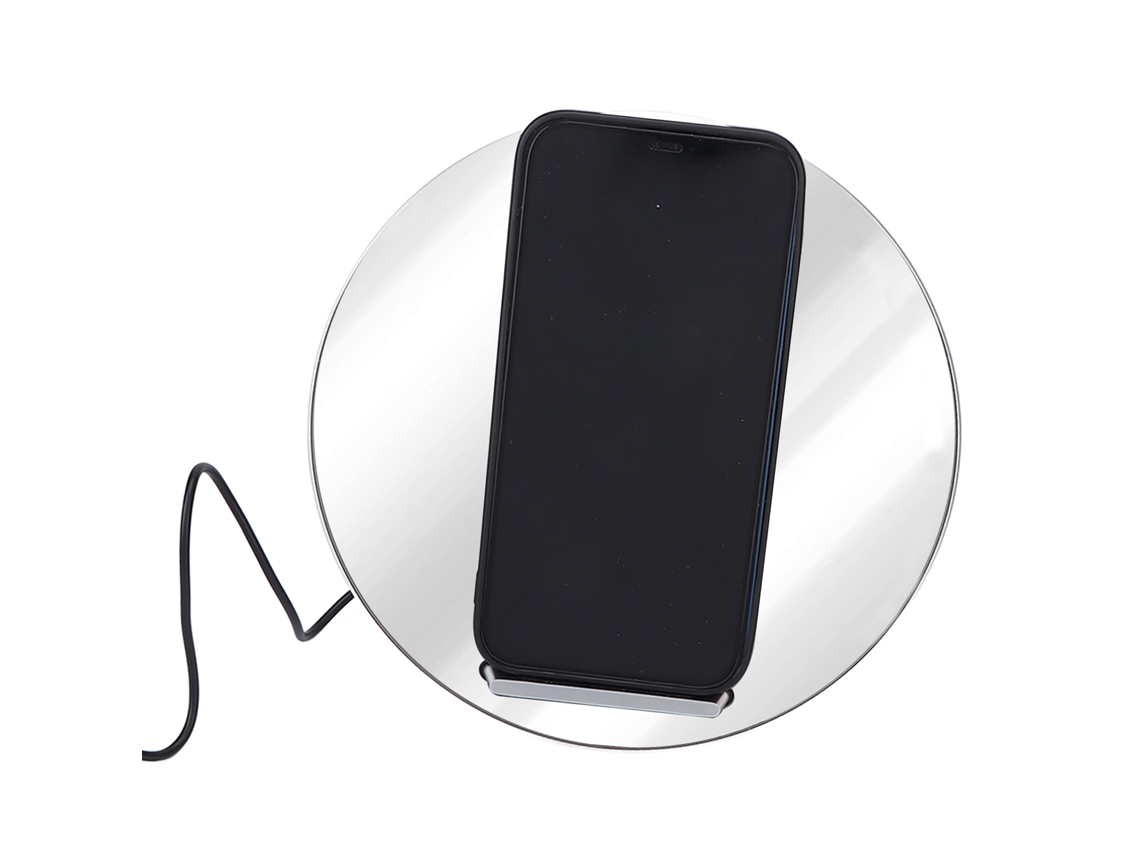 Cargador Inalámbrico Con Certificación Qi, Base De Carga Rápida Y Diseño De Espejo Para Iphone.
