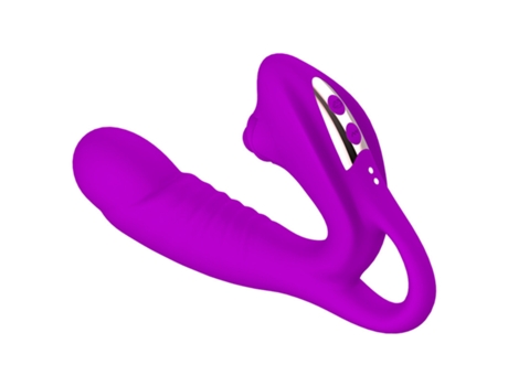 Vibrador de silicona de doble motor, masajeador recargable femenino (púrpura) YIZHOOD