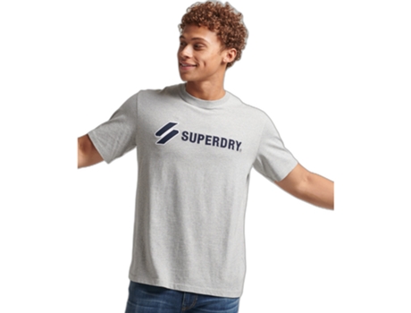 Camiseta para Hombre SUPERDRY (S - Gris)