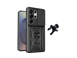 Kit Suporte Reforçado Capa Magnetic Slide Window Phonecare Para Samsung Galaxy S26 Ultra - Preto