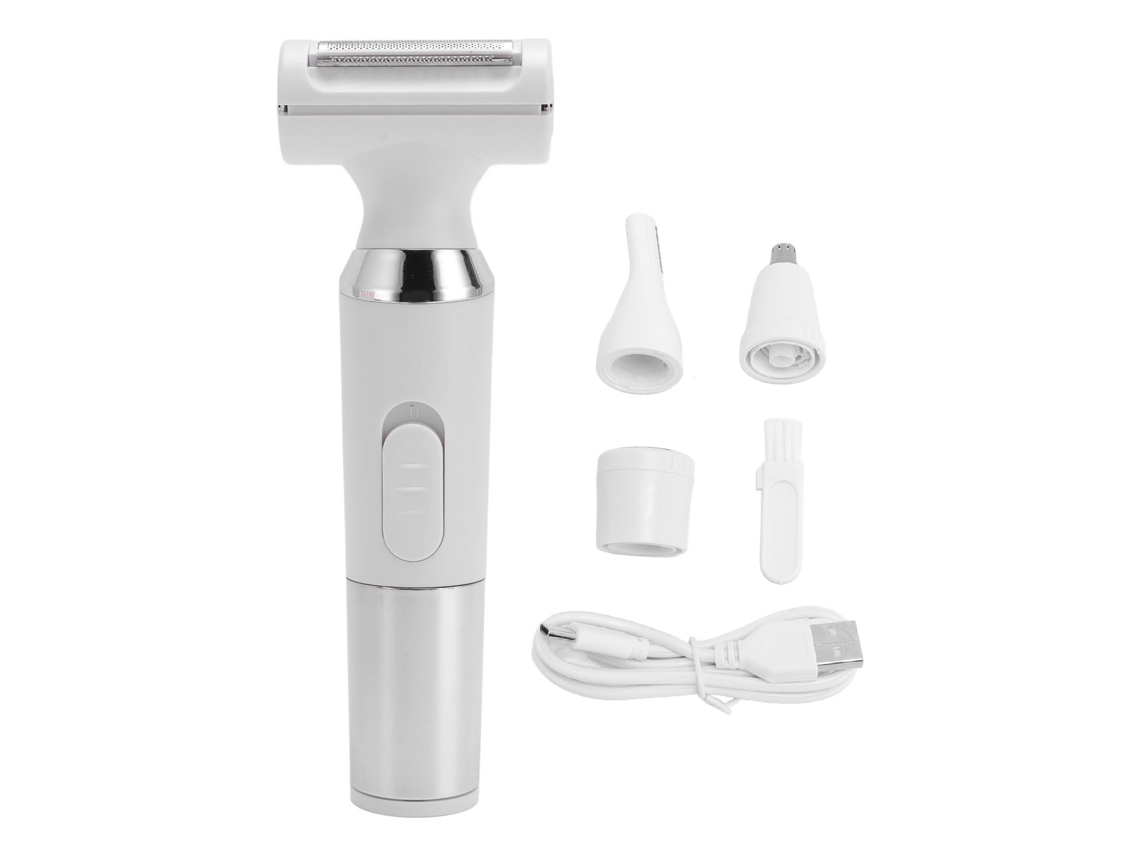 Depiladora Para Mujer 4 En 1 Recargable Impermeable Con Pantalla Lcd Depilador Inalámbrico Para Nariz Cejas Pelo Púbico