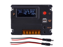 2026velora-cargador Solar 12v 20a Lcd Para Batería De Fosfato De Hierro Y Litio 4 Series Regulador De Panel Solar
