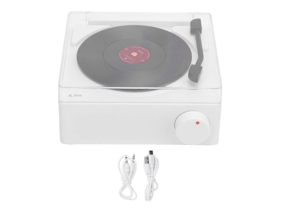 Altavoz tocadiscos Bluetooth ABS Hermoso altavoz tocadiscos inalámbrico portátil Reloj despertador para uso doméstico Yunzii