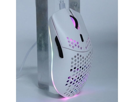 HURRISE Wire Mouse -T66 Ratón para Juegos de computadora Cable Hueco Mini ratón portátil 2,4 Ghz Pc para computadora Computadora Blanco
