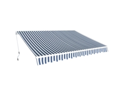 Toldo manual doble 350 cm azul/blanco Dkd Home Decor