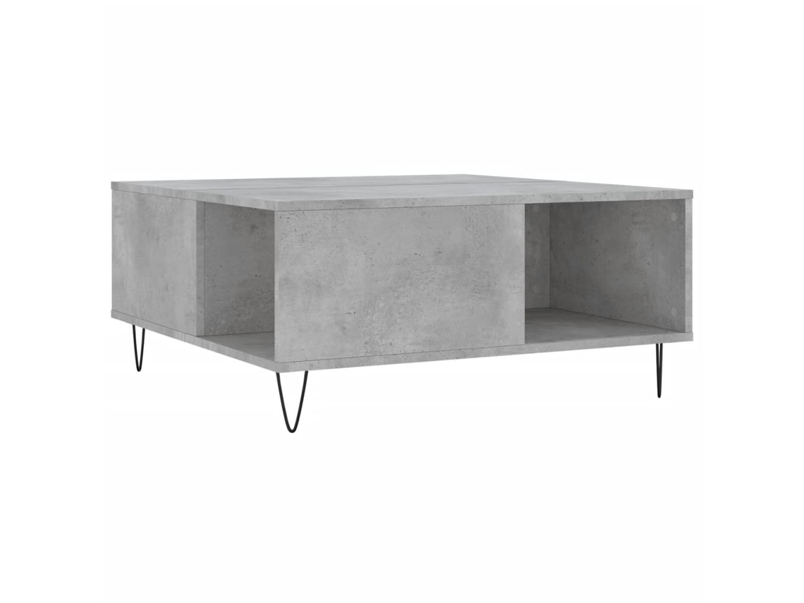 Maison Exclusive - Mesa De Centro Madera Contrachapada Gris Hormigón 80x80x36,5 Cm